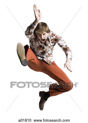Stock Image - man dancing. Fotosearch