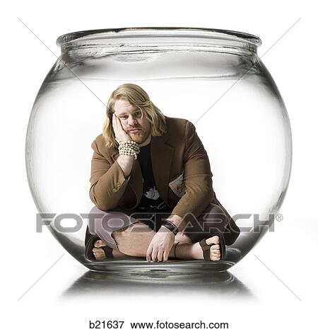 man in a fish bowl View Large Photo Image Stock Photo - man in a fish bowl. Fotosearch