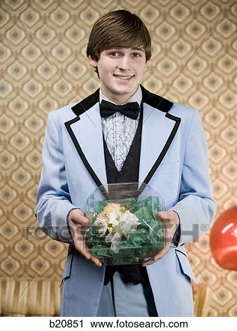 Stock Image - man in retro clothing. Fotosearch