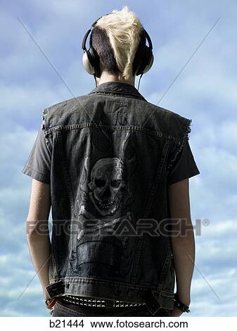 Picture - man with a mohawk. Fotosearch