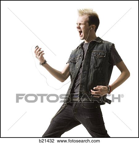 Stock Image - man with a mohawk. Fotosearch