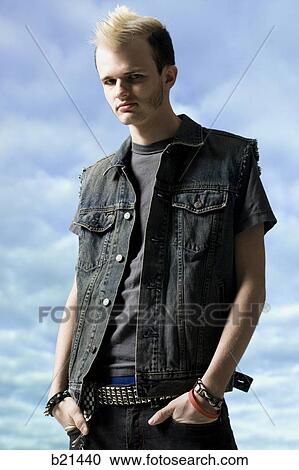 Stock Image - man with a mohawk. Fotosearch