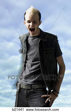 man with a mohawk View Large Photo Image Stock Image - man with a mohawk. Fotosearch