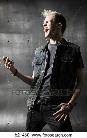 Stock Image - man with a mohawk. Fotosearch