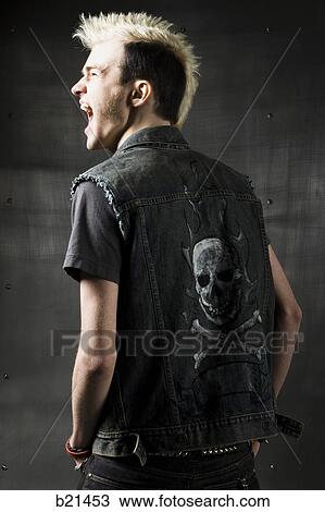 Stock Image - man with a mohawk. Fotosearch