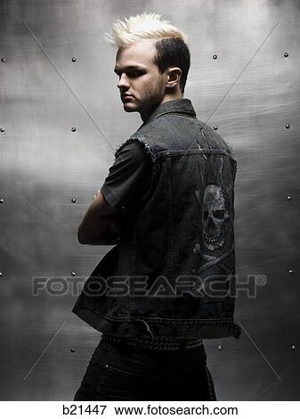man with a mohawk View Large Photo Image Stock Photo - man with a mohawk. Fotosearch