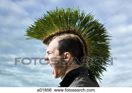 man with a mohawk View Large Photo Image Stock Photograph - man with a mohawk. Fotosearch
