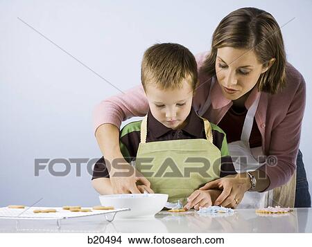 mother and child baking View Large Photo Image Picture - mother and child baking. Fotosearch