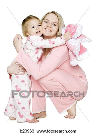 mother and daughter in pajamas View Large Photo Image Stock Image - mother and daughter in pajamas. Fotosearch
