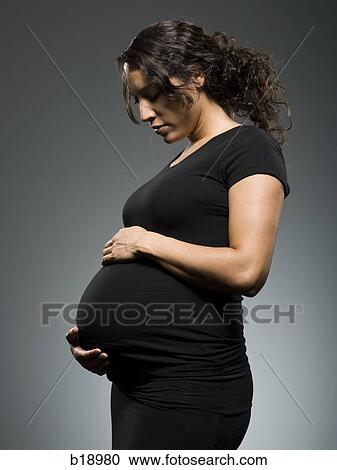 Pregnant woman. View Large Photo Image Stock Image - Pregnant woman.. Fotosearch