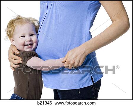 pregnant woman with little girl View Large Photo Image Stock Photograph - pregnant woman with little girl. Fotosearch