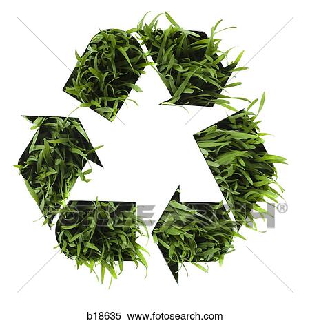 Recycling symbol with grass growing in it. View Large Photo Image Stock Photography - Recycling symbol with grass growing in it.. Fotosearch