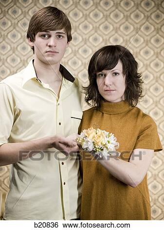 retro young couple View Large Photo Image Stock Photograph - retro young couple. Fotosearch