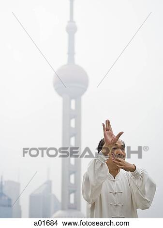 senior practicing tai chi. View Large Photo Image Picture - senior practicing tai chi.. Fotosearch