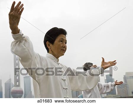 senior practicing tai chi. View Large Photo Image Stock Image - senior practicing tai chi.. Fotosearch
