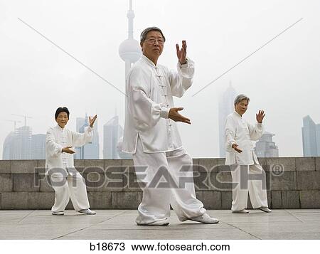 Seniors practicing tai chi. View Large Photo Image Stock Image - Seniors practicing tai chi.. Fotosearch