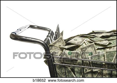 Shopping cart full of American dollars. View Large Photo Image Stock Image - Shopping cart full of American dollars.. Fotosearch