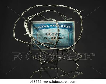 Social security card surrounded by barbed wire. View Large Photo Image Stock Image - Social security card surrounded by barbed wire.. Fotosearch