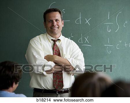 Picture - Teacher in a classroom.. Fotosearch