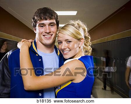 Teenage couple at school. View Large Photo Image Stock Photography - Teenage couple at school.. Fotosearch