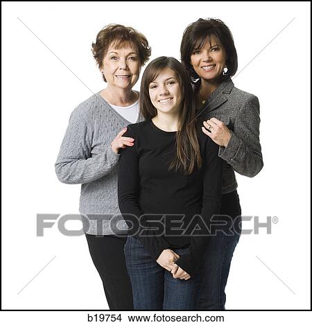 Picture - three generations of women. Fotosearch