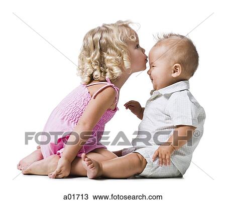 Toddler girl and baby boy. View Large Photo Image Stock Image - Toddler girl and baby boy.. Fotosearch
