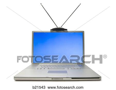tv on a laptop View Large Photo Image Stock Image - tv on a laptop. Fotosearch