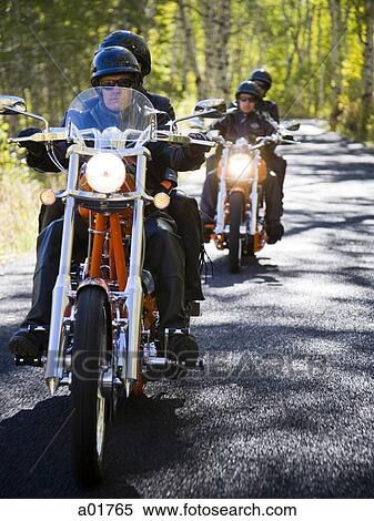 two couples on motorcycles View Large Photo Image Stock Photography - two couples on motorcycles. Fotosearch