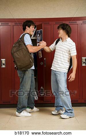 Two male High School students. View Large Photo Image Stock Image - Two male High School students.. Fotosearch