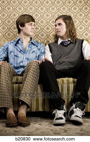 two men in retro clothing View Large Photo Image Stock Image - two men in retro clothing. Fotosearch
