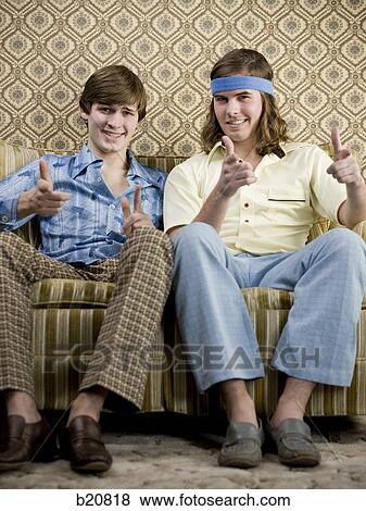 two men in retro clothing View Large Photo Image Stock Photo - two men in retro clothing. Fotosearch