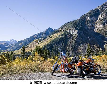 two motorcycles in the mountains View Large Photo Image Stock Photography - two motorcycles in the mountains. Fotosearch