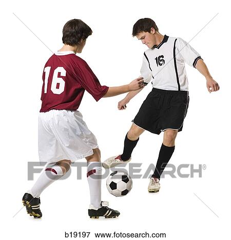 two soccer players. View Large Photo Image Stock Photo - two soccer players.. Fotosearch