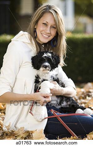 woman and puppy View Large Photo Image Stock Image - woman and puppy. Fotosearch