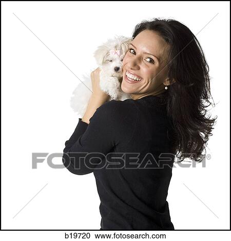 woman and puppy View Large Photo Image Stock Image - woman and puppy. Fotosearch