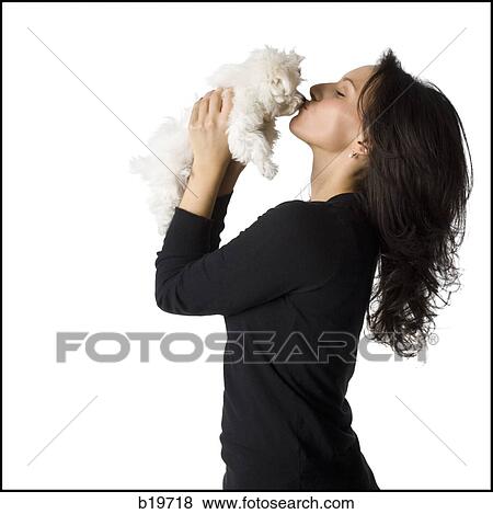 woman and puppy View Large Photo Image Stock Photo - woman and puppy. Fotosearch