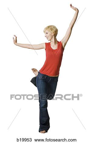 Stock Image - woman dancing. Fotosearch