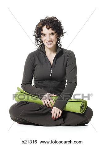 woman doing yoga View Large Photo Image Stock Photograph - woman doing yoga. Fotosearch
