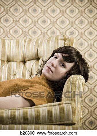 Stock Image - woman in a retro outfit. Fotosearch
