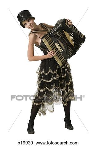 Stock Photo - woman in vaudevillian attire. Fotosearch