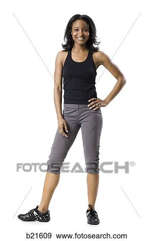 woman in work out clothes View Large Photo Image Stock Photo - woman in work out clothes. Fotosearch