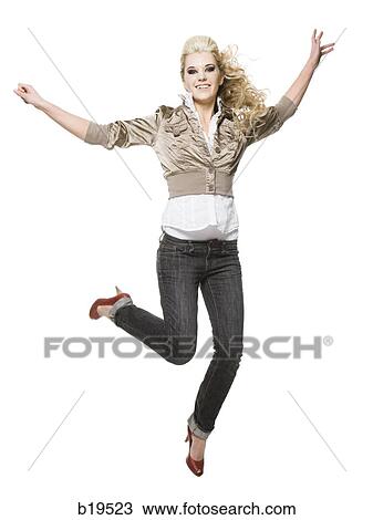 woman jumping View Large Photo Image Stock Image - woman jumping. Fotosearch
