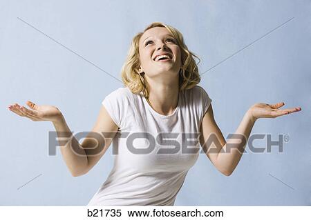 woman looking up View Large Photo Image Stock Photography - woman looking up. Fotosearch