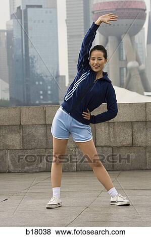Woman stretching. View Large Photo Image Stock Photo - Woman stretching.. Fotosearch