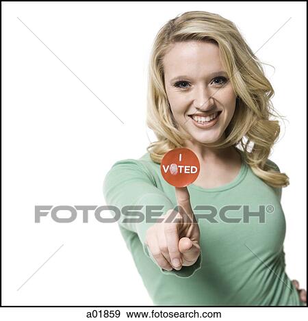 woman who voted View Large Photo Image Stock Photo - woman who voted. Fotosearch