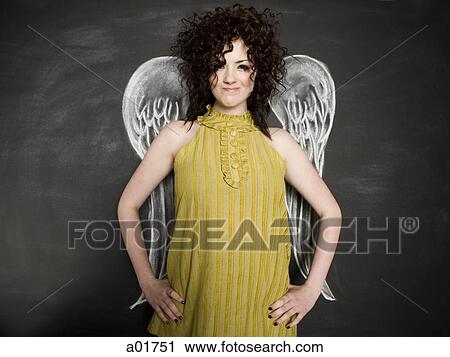 woman with angel wings View Large Photo Image Stock Image - woman with angel wings. Fotosearch