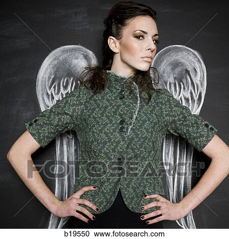 woman with angel wings View Large Photo Image Stock Image - woman with angel wings. Fotosearch
