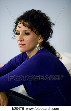 woman with curly hair View Large Photo Image Stock Photograph - woman with curly hair. Fotosearch