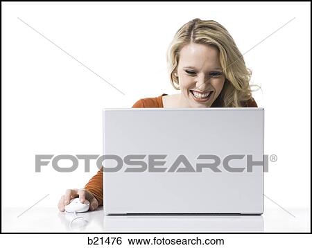 woman working on a laptop View Large Photo Image Stock Photograph - woman working on a laptop. Fotosearch