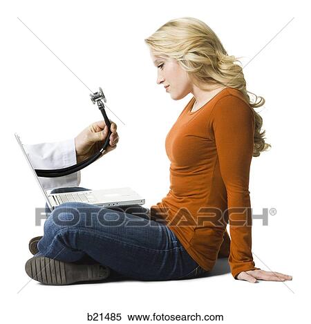 woman working on a laptop View Large Photo Image Stock Photography - woman working on a laptop. Fotosearch